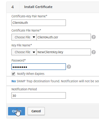 NetScaler Install Certificate