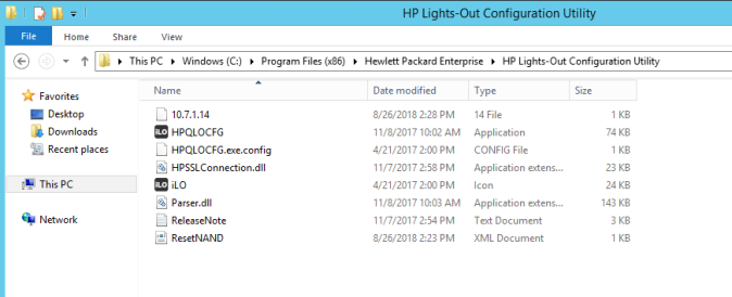 HP Lights-Out Configuration Utility